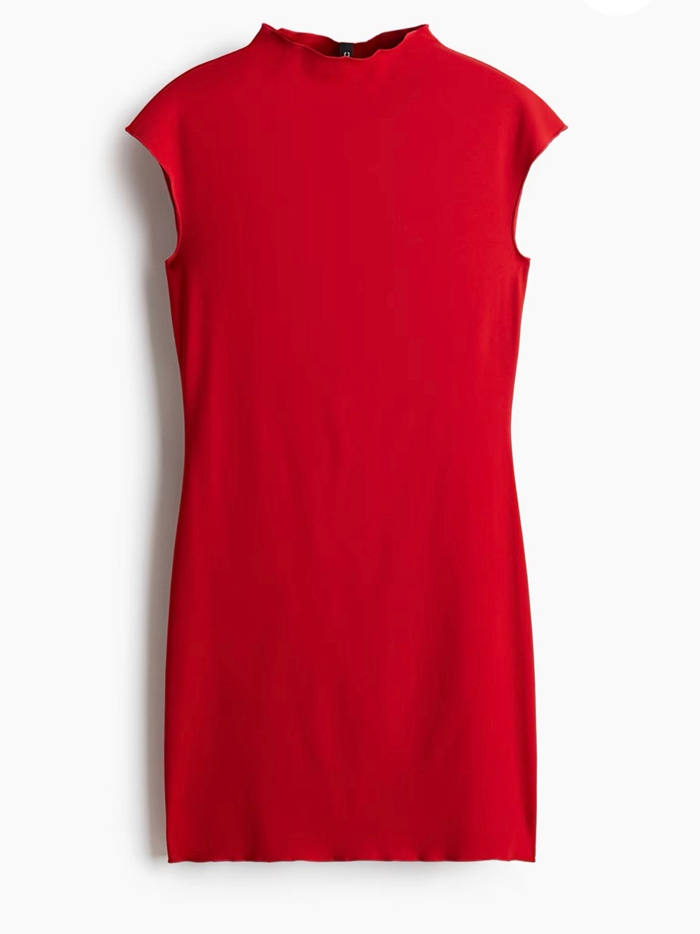 H&M Red Cap-Sleeve Bodycon Mini Dress